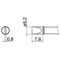 エスコ φ5.2mm 交換用こて先 (EA304AL用) EA304AL-26 1セット(4個)（直送品）