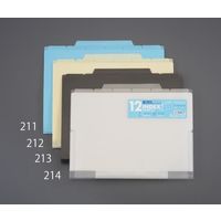 エスコ 310x250mm インデックスホルダー(13ポケット/クリーム) EA762CB-212 1セット(15冊)（直送品）