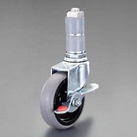 エスコ 75mm [ECOパイプ用]差込キャスター(自在・ブレーキ付 EA976AW-415 1セット(3個)（直送品）