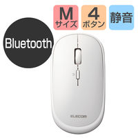 Bluetoothマウス 無線 ワイヤレス 4ボタン ブルーLED ホワイト M-TM10BBWH/EC エレコム 1個（直送品）