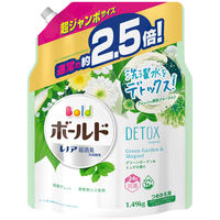 【アウトレット】ボールドジェル グリーンガーデン&ミュゲの香り 詰め替え 超ジャンボ 1490g 1セット（2個：1個×2） 洗濯洗剤 P&G