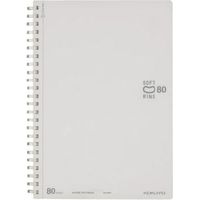 コクヨ ソフトリングノート（無地）（カットオフ） ス-SV338W-W 1セット（5冊）