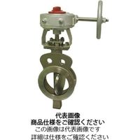 5422ーG 2.0MPa ハイパフォーマンスバタフライバルブ 手動ギヤ式 SCS13/SCS13/PTFE JIS10K 80A 1個（直送品）