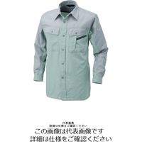 アルトコーポレーション 長袖シャツ アースグリーン×グレー S BFー701ー4ーS 1枚（直送品）