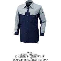 アルトコーポレーション 長袖シャツ ネイビー×グレー 6L BFー701ー100ー6L 1枚（直送品）