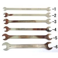 エスコ 4.0x4.5/120x1.5mm 両口スパナ(薄型) EA615-2 1セット(10丁)（直送品）