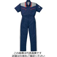 山田辰 寛斎ユニフォーム夏半袖ツヅキ服 ネイビーブルー 4L 12-KM-253-NB-4L 1枚（直送品）