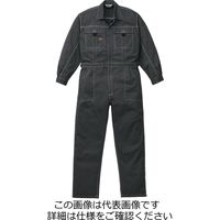 山田辰 綿100%ツヅキ服 ブラック 4L 1-3670-BC-4L 1枚（直送品）