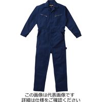 山田辰 綿100%ツヅキ服 ネイビーブルー 3L 1-2600-NB-3L 1枚（直送品）