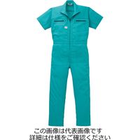 山田辰 夏半袖ツヅキ服 ピーコックグリーン 4L 1-6201-GR-4L 1枚（直送品）