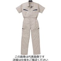 山田辰 防臭消臭抗菌半袖ツヅキ服 シルバーグレー 4L 1-8901-SG-4L 1枚（直送品）