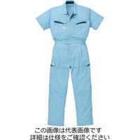 山田辰 防臭消臭抗菌半袖ツヅキ服 スカイブルー 4L 1-8901-SB-4L 1枚（直送品）