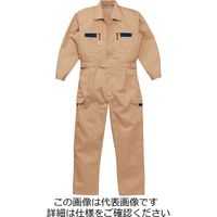 山田辰 ストライプ調ツヅキ服 カーキ M 1-8700-K2-M 1枚（直送品）
