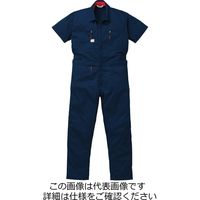 山田辰 腰割れ式半袖ツヅキ服 ネイビーブルー LL 1-6901-NB-LL 1枚（直送品）