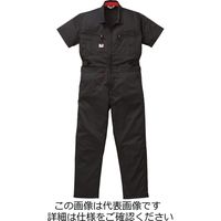 山田辰 腰割れ式半袖ツヅキ服 ブラック M 1-6901-BC-M 1枚（直送品）