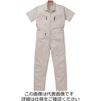 山田辰 腰割れ式半袖ツヅキ服 シルバーグレー LL 1-6901-SG-LL 1枚（直送品）