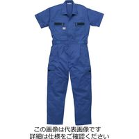 山田辰 ストライプ調夏半袖ツヅキ服 マリンブルー M 1-8701-MB-M 1枚（直送品）