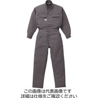 山田辰 耐酸ツヅキ服 グレー L 1-6100-G1-L 1枚（直送品）