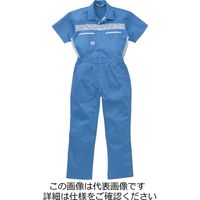 山田辰 綿100%半袖ツヅキ服 スカイブルー 3L 1-1035-SB-3L 1枚（直送品）