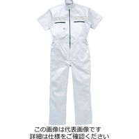 山田辰 綿100%半袖ツヅキ服 ホワイト L 1-1030-WH-L 1枚（直送品）