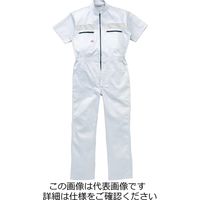 山田辰 綿100%半袖ツヅキ服 ホワイト 3L 1-1030-WH-3L 1枚（直送品）