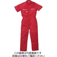 山田辰 半袖ツヅキ服 レッド M 1-6801-RE-M 1枚（直送品）