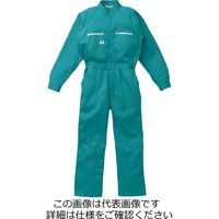 山田辰 綿100%ツヅキ服 エメラルドグリーン LL 1-3850-EM-LL 1枚（直送品）