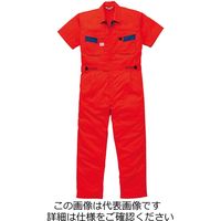 山田辰 半袖ツヅキ服 レッド L 1-8301-RE-L 1枚（直送品）