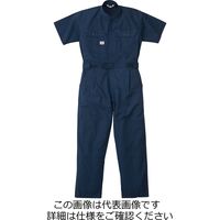 山田辰 銀ナノ抗菌半袖ツヅキ服 ネイビーブルー 4L 1-3751-NB-4L 1枚（直送品）