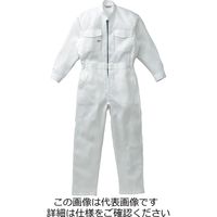 山田辰 綿100%ツヅキ服 ホワイト LL 1-1761-WH-LL 1枚（直送品）