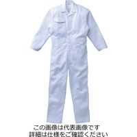 山田辰 綿100%ツヅキ服 ホワイト LL 4-1300-WH-LL 1枚（直送品）
