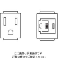 TERADA 器具ブロック（接地2P 15A 125V×1 / 6極6芯モジュラジャック×1）