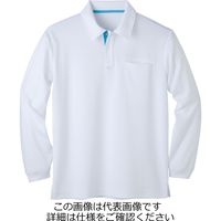 タカヤ商事 長袖ポロシャツ ホワイト S(11号) DV-P576-1-S 1枚（直送品）