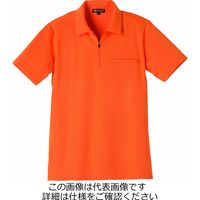 タカヤ商事 ジップアップ半袖ポロ オレンジ M DV-P570-31-M 1枚（直送品）