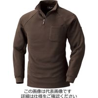 村上被服 裏フリースジップアップシャツ ブラウン LL 232-9-LL 1セット(3枚)（直送品）