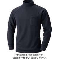 村上被服 裏フリースハイネックシャツ ブラック LL 233-20-LL 1セット(3枚)（直送品）
