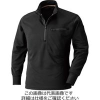 村上被服 長袖ジップアップシャツ ブラック M 250-20-M 1セット(2枚)（直送品）