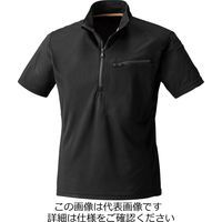 村上被服 半袖ジップアップシャツ ブラック 4L 260-20-4L 1セット(2枚)（直送品）