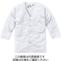 村上被服 子供鯉口シャツ ホワイト 110 262-17-110 1セット(3枚)（直送品）