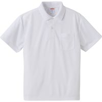 キャブ ４．１オンス ドライアスレチックポロシャツ（ポケット付） M ホワイト CAB 591201 1 M 1着（直送品）