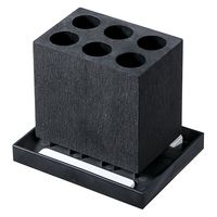 karari（カラリ） 珪藻土 アンブレラスタンド 6本用ストレート ブラック 傘立て 1個 アネスティカンパニー