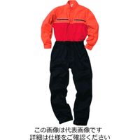 クレヒフク 綿100％トリコロールツナギ服 オレンジ×レッド×ブラック LL 101-72-LL 1枚（直送品）
