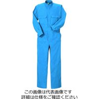 クレヒフク 綿100％ジャンプスーツ パープルサックス L 111-302-L 1枚（直送品）