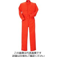 クレヒフク 綿100％ジャンプスーツ オレンジ 5L 111-72-5L 1枚（直送品）