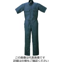クレヒフク 綿100％半袖ジャンプスーツ チャコールグレー L 111H-28-L 1枚（直送品）