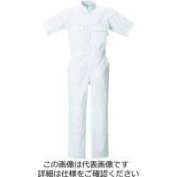 クレヒフク 綿100％半袖ジャンプスーツ ホワイト 5L 111H-40-5L 1枚（直送品）