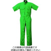 クレヒフク 綿100％半袖ジャンプスーツ グリーン 3L 111H-50-3L 1枚（直送品）
