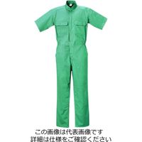 クレヒフク 綿100％半袖ジャンプスーツ アースグリーン S 111H-52-S 1枚（直送品）