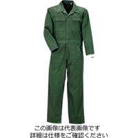 クレヒフク 綿100％ムラ糸ツナギ服 グリーン LL 116-50-LL 1枚（直送品）