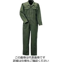 クレヒフク 綿100％ムラ糸ツナギ服 ブラウン L 116-60-L 1枚（直送品）